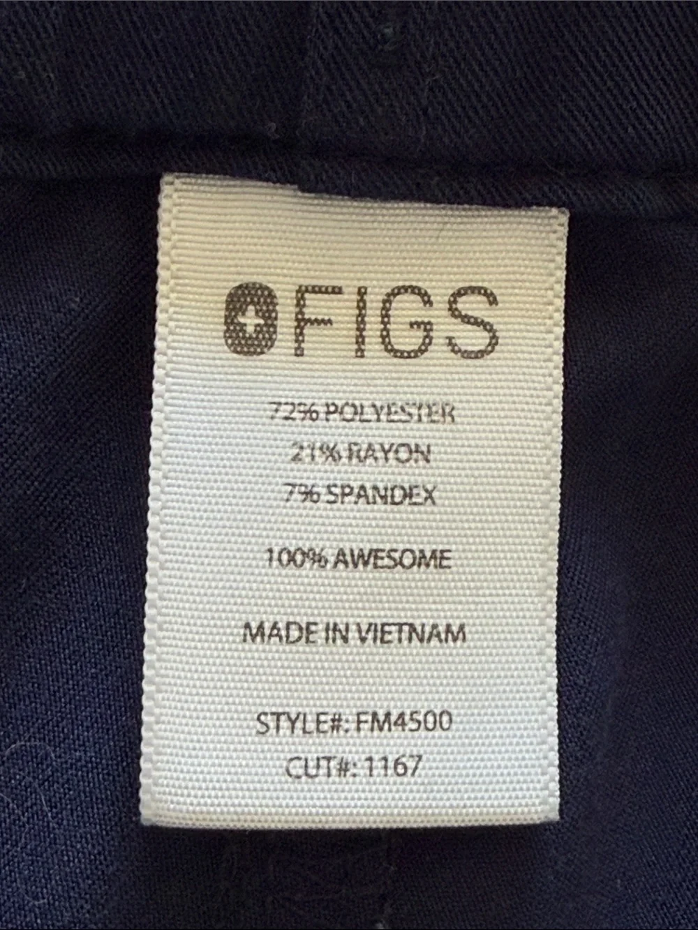 FIGS Pisco Straight Leg Scrub Pants Men’s Small Navy FM4500 Medical Uniform